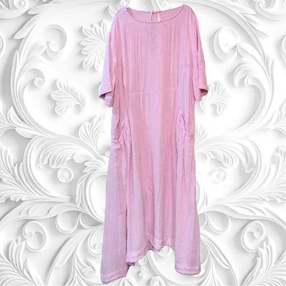 Free People Pink Live Light Midi Oversized Dress - Picture 4 of 5